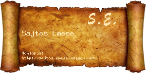 Sajtos Emese névjegykártya